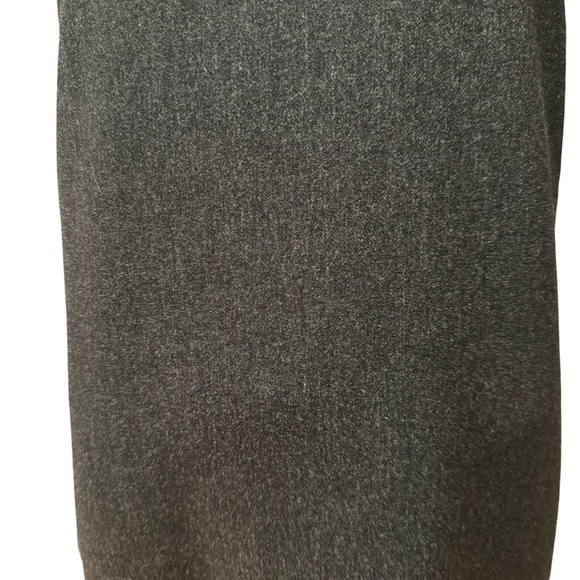 DONNA KARAN SIGNATURE Wool Flannel Sleeveless Sheath Midi Dress Charcoal Grey - Picture 4 of 16